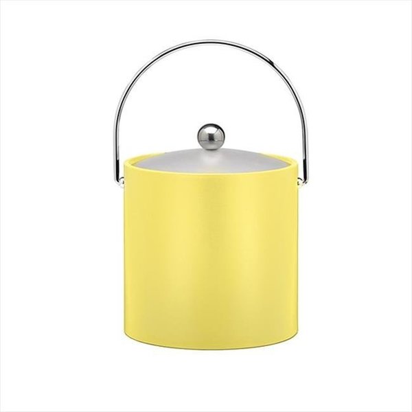 Sharptools B.C. Lemon 3 Quart Ice Bucket- Chrome Bale Handle- Chrome Flat Knob- Frosted Vinyl Lid SH342153